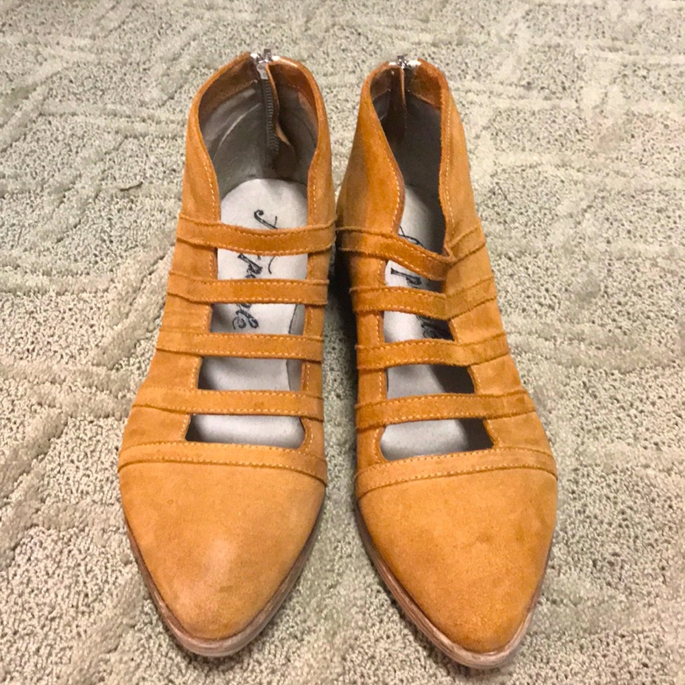Free People Tan Ankle Booties